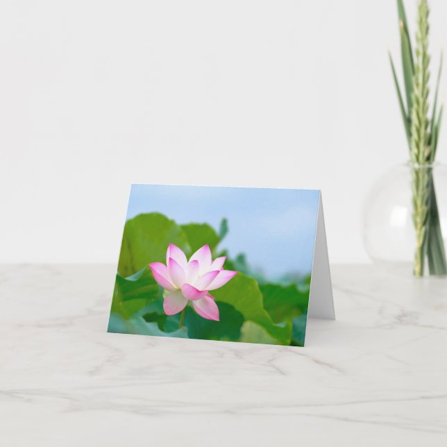 Lotus Tillfällen Notecard Tack Kort (Framsida)