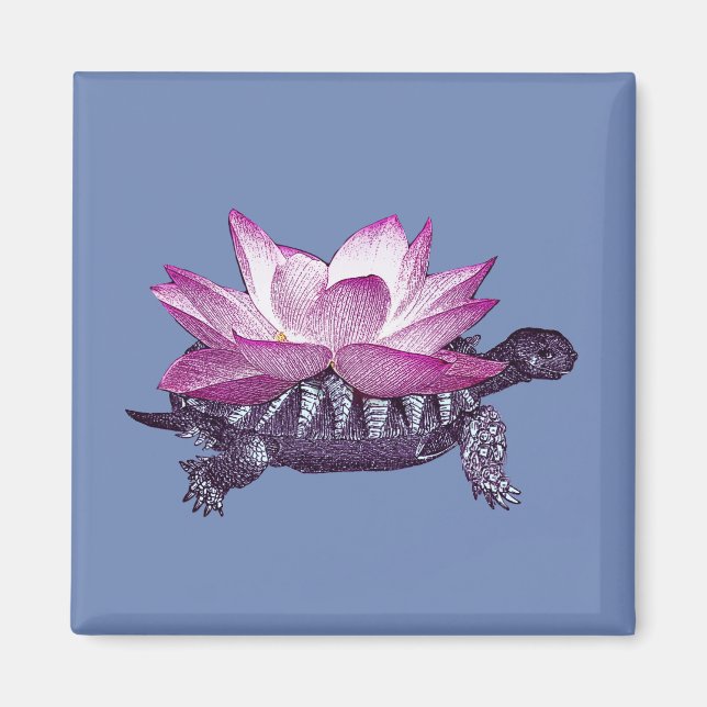Lotus Turtle Magnet (Framsidan)