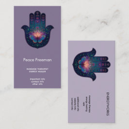 Lotus Uppvaknande | Hamsa Hand Design Visitkort