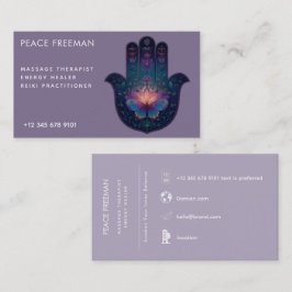 Lotus Uppvaknande | Hamsa Hand Design Visitkort