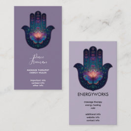 Lotus Uppvaknande | Hamsa Hand Design Visitkort
