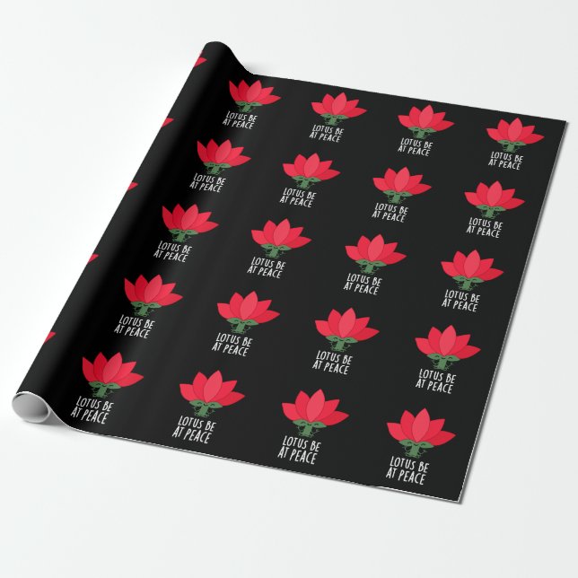 Lotus Var I Fred Rolig Växt Skämt Mörk Bakgrund Presentpapper (Utrullad)