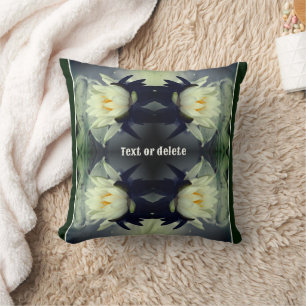 Lotus Vatten Lily Flower Abstrakt Art Personlig Kudde