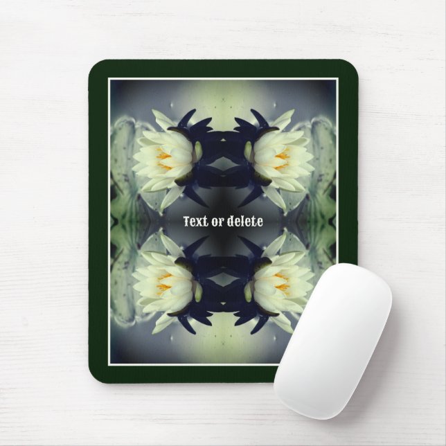 Lotus Vatten Lily Flower Abstrakt Art Personlig Musmatta (Med mus)