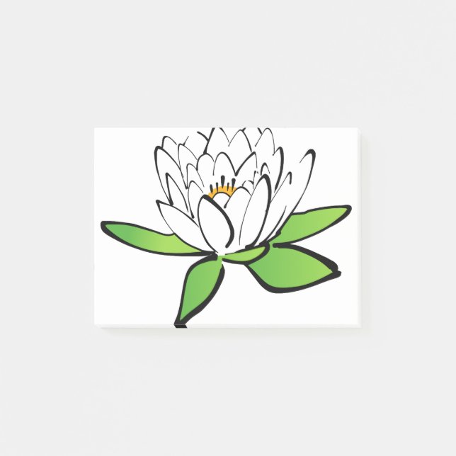 Lotus Vatten Lily Flower Bloom Blommar Post-it Block (Framsida)