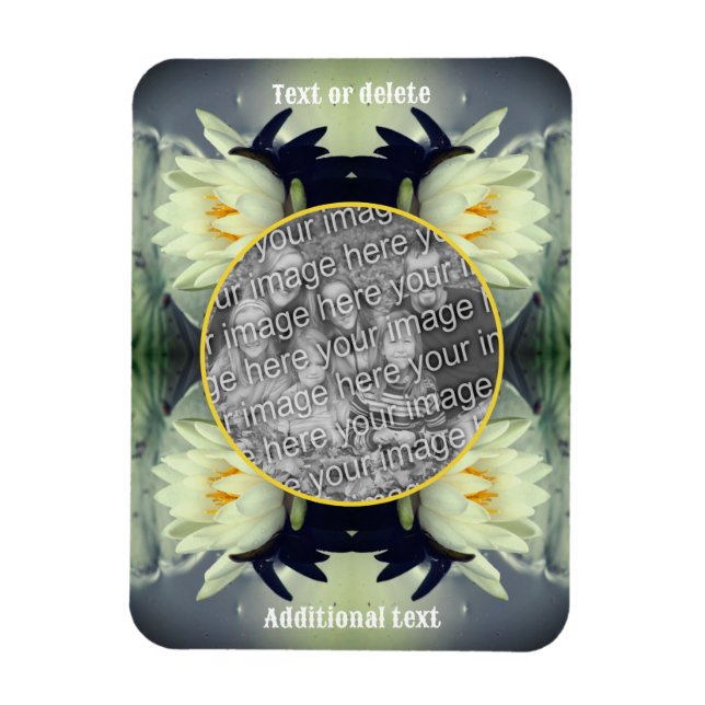 Lotus Vatten Lily Flower Skapar ditt eget foto Magnet (Vertikal)