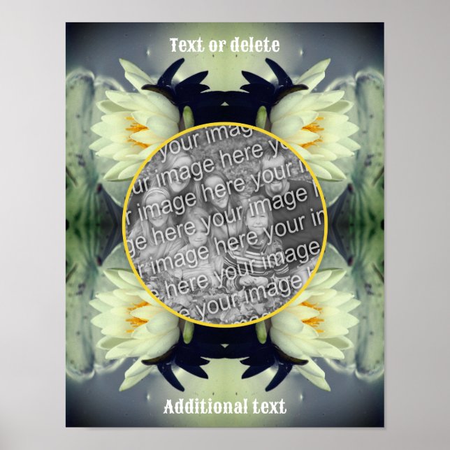 Lotus Vatten Lily Flower Skapar ditt eget foto Poster (Framsidan)