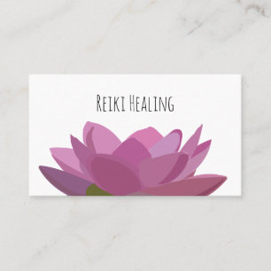 Lotus Vatten Lily Rosa Flower Reiki Healer Visitkort