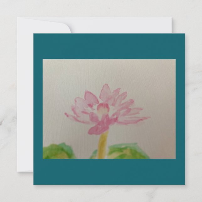 Lotus! Vattenfärg/kort Kort (Framsida)