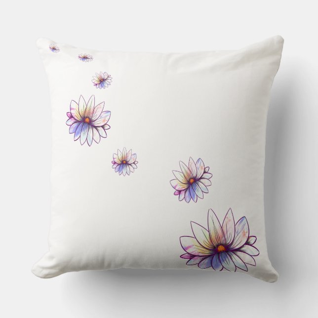 Lotus vind blåste kudde (Framsida)