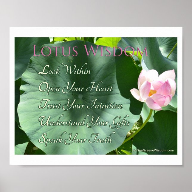 "Lotus Wisdom" Poster, 10" x 8" Poster (Framsidan)