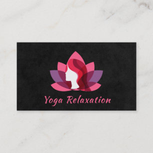 Lotus Woman Head Logotyp Visitkort