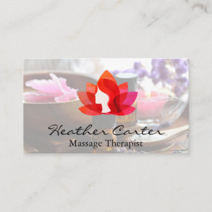 Lotus Woman Icon   Guld Marble   Salter av spaolja Visitkort
