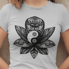 Lotus Yin Yang T Shirt