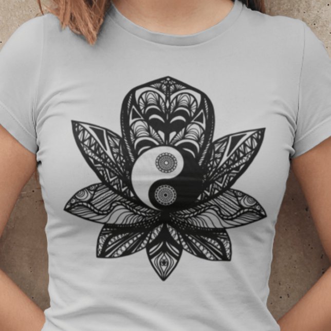 Lotus Yin Yang T Shirt (Skapare uppladdad)