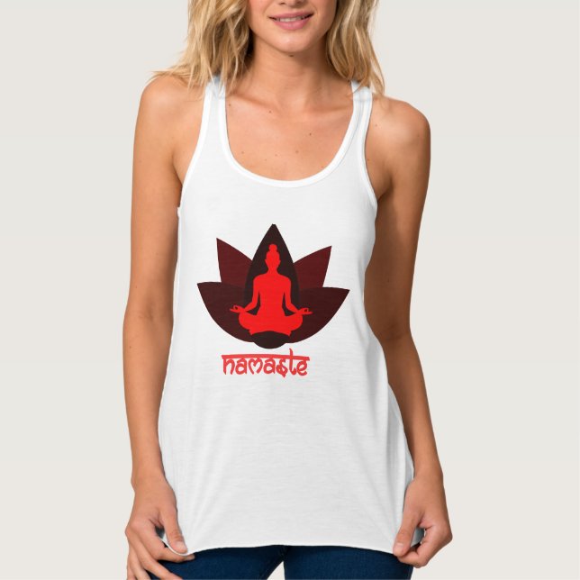 Lotus Yoga Namaste Linne Med Racerback (Framsida)