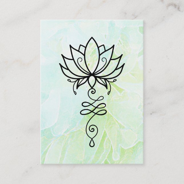 *~* Lotus Yoga Nirvana Helig Geometry Blommigt Visitkort (Framsida)