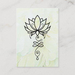 *~* Lotus Yoga Nirvana Helig Geometry Peony Visitkort