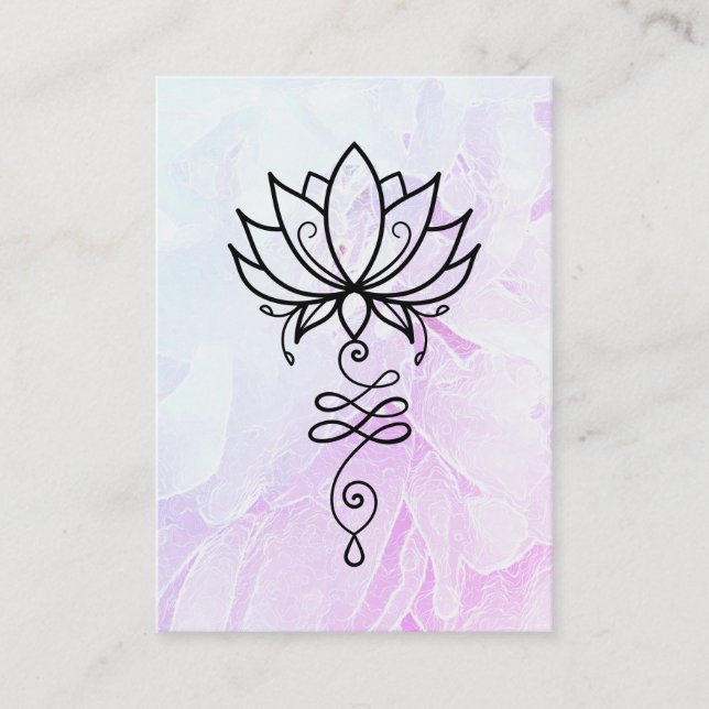 *~* Lotus Yoga . Nirvana Helig Geometry Peony Visitkort (Framsida)