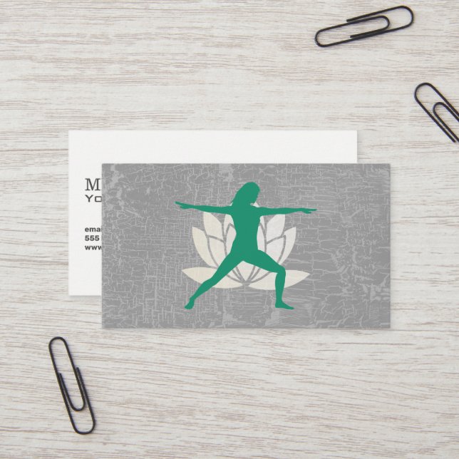 Lotus | Yoga Pose Visitkort (Fram/Back In Situ)