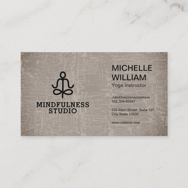 Lotus | Yoga Studio | Instruktör Visitkort (Framsida)