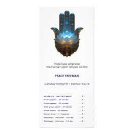 Lotusbelysning | Hamsa Hand Design Reklamkort