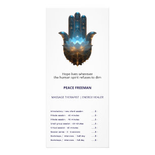 Lotusbelysning Hamsa Hand Design Reklamkort