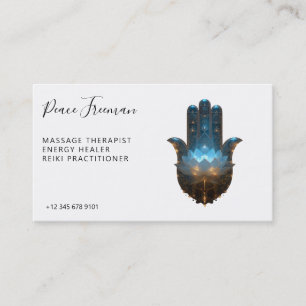 Lotusbelysning Hamsa Hand Design Visitkort