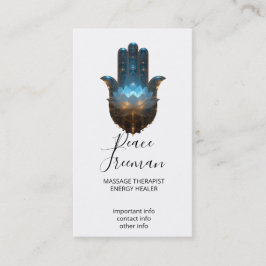Lotusbelysning | Hamsa Hand Design Visitkort