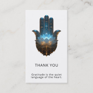 Lotusbelysning Hamsa Hand Design Visitkort