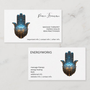 Lotusbelysning Hamsa Hand Design Visitkort