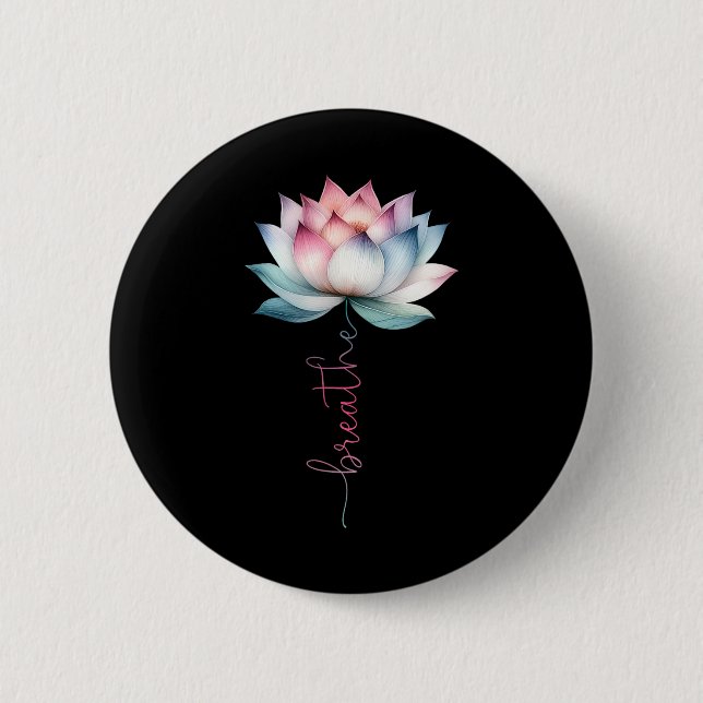 Lotusblomma Andas Mystisk Hippie Meditation Yo Knapp (Framsida)