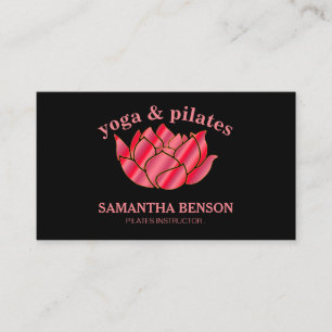 Lotusblomma för lärare för Pilates Yogainstrukt Visitkort