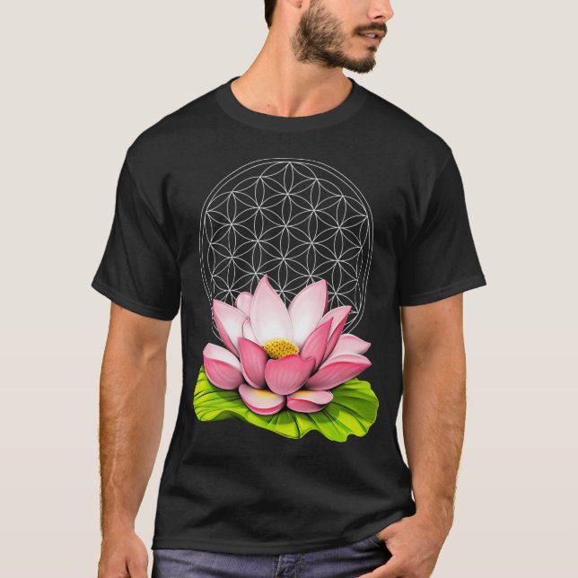 Lotusblomma För Livet T Shirt (Framsida)