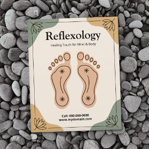Lotusblomma & Fotavtryck - Reflexologi Flygblad
