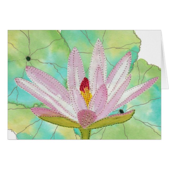 lotusblomma hälsningskort (Framsidan Horizontal)