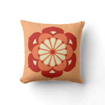 Lotusblomma Mandala, Pastell Orange och Mandarin