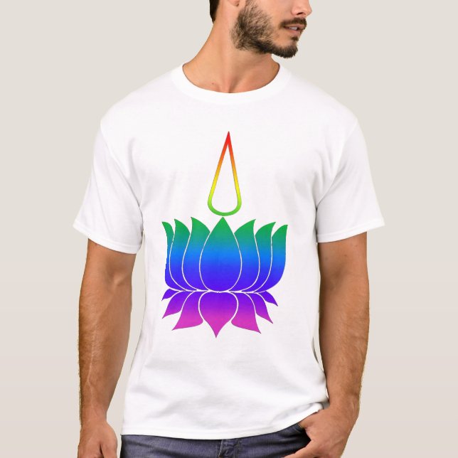 Lotusblomma med Namam, gay pride T Shirt (Framsida)