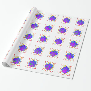Lotusblomma med yogaställningar presentpapper