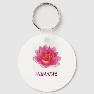 Lotusblomma "Namaste" Yogagåvor Nyckelring