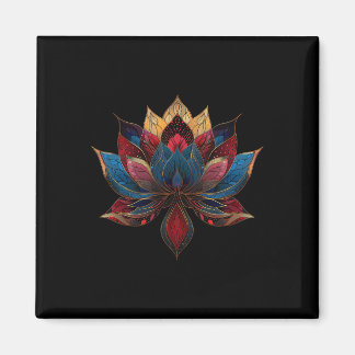 Lotusblomma Vintage Japansk Zen Buddhism Yoga _2 Magnet