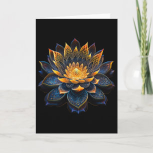 Lotusblomma Yoga Zen Bohemsk Namaste Meditation Kort
