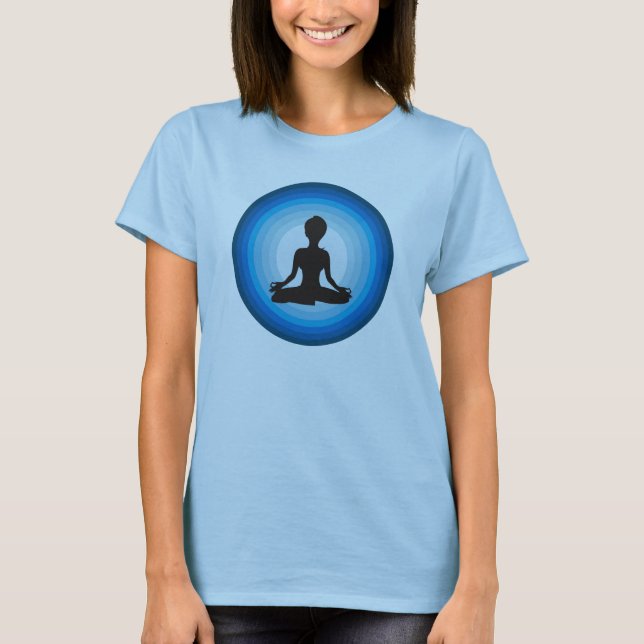 Lotusblommablått T Shirt (Framsida)