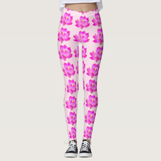 Lotusblommablomma Leggings (Framsida)