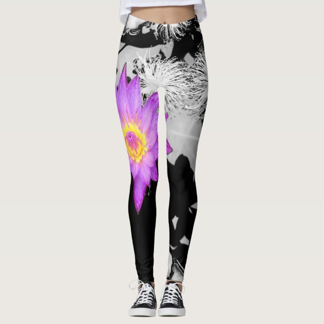 Lotusblommablomma Leggings (Framsida)
