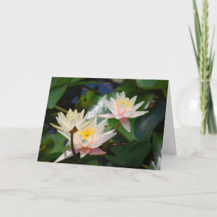 Lotusblommablomma och menande helgkort