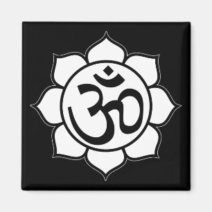 LotusblommablommaAum symbol Magnet