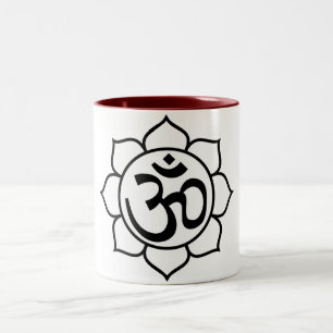 LotusblommablommaAum symbol Två-Tonad Mugg