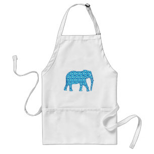Lotusblommablommaelefant - turkos förkläde