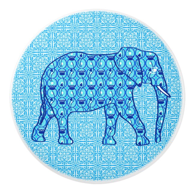 Lotusblommablommaelefant - turkos knopp (Framsidan)